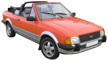 Ford Escort Cabrio / Convertible / 2 doors / 1984-1995 / Front-right view
